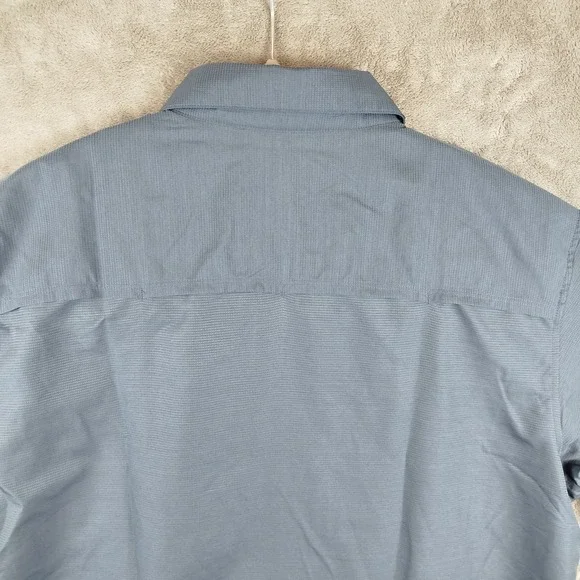 NWT Mountain Hardwear Shirt Mens XL Blue SHADE LITE Snap Front Vented Hiking - Picture 11 of 16